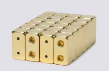 6mm x 12mm 2-Hole Magnetic CLASP Gold (12)