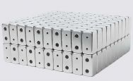 6mm x 12mm 2-Hole Magnetic CLASP Silver (100)