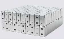 6mm x 12mm 2-Hole Magnetic CLASP Silver (100)