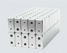 6mm x 12mm 2-Hole Magnetic CLASP Silver (50)