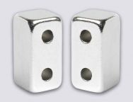 6mm x 12mm 2-Hole Magnetic CLASP Silver (1)