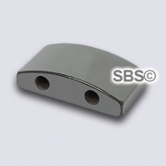 Magnetic Hematite 10x20 2-Hole (100) AAA Grade
