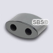 Magnetic Hematite 6x13 OVAL  2-Hole (100)