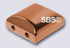 COPPER Magnetic Hematite 10x10 2-Hole (50) AAA Grade
