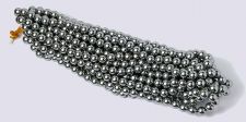 HIGH POWER Pearl Magnetic Hematite 8mm Beads - Oyster (10 strands)