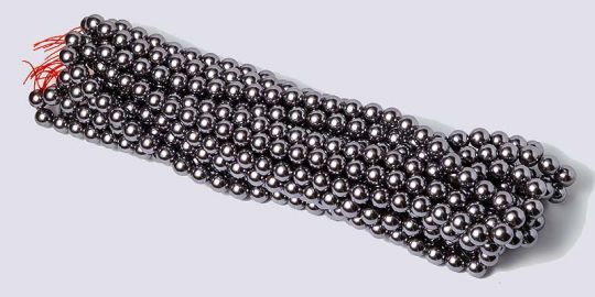 HIGH POWER Pearl Magnetic Hematite 8mm Beads - Purple Smoke (10 strands)