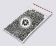 Alloy 4mm Beaded Heishi "Silver Antique" (500pcs)