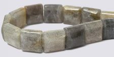 Feldspar 10x10 2-Hole Gemstone Beads (16" strand)