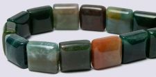 Fancy Jasper 10x10 2-Hole Gemstone Beads (16" strand)