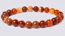 Gemstone Stretch Bracelet 8mm - Carnelian