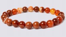 Gemstone Stretch Bracelet 8mm - Carnelian