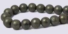 Golden Pyrite Gemstone Beads - 6mm Round