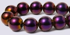 Hematite Beads - 10mm Round - Metallic Purple Iris (non-magnetic)