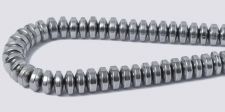 Hematite Beads 4mm Rondel - SILVER (non-magnetic)