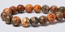 Leopard Skin Jasper RED Gemstone Beads - 6mm Round