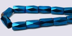 Magnetic Beads - 5x8mm Faceted - Metallic Blue Iris