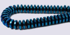 Magnetic Beads - 5mm Rondel - Metallic Blue Iris