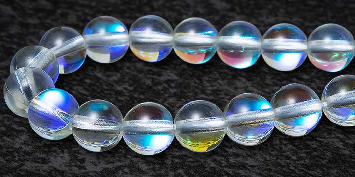 Mermaid Glass Beads 6mm Round Crystal AB