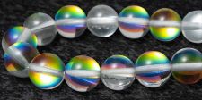 Mermaid Glass Beads - 8mm Round Vitrail