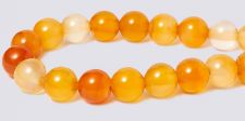 Natural Carnelian LIGHT Gemstone Beads - 6mm Round