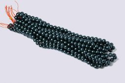 Pearl Magnetic Hematite 8mm Beads - Viridian DARK (10 strands)