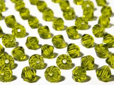 Preciosa Crystal 4mm Bicone Beads - Olivine  (36) count