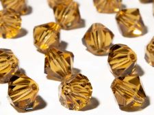 Preciosa Crystal 6mm Bicone Beads - Lt. Colorado Topaz (18) count