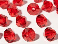 Preciosa Crystal 6mm Bicone Beads - Light Siam (18) count