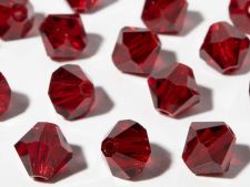 Preciosa Crystal 6mm Bicone Beads - Siam (18) count