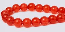 Red Jade (dyed) Gemstone Beads - 6mm Round