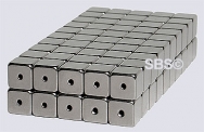 6mm x 6mm Magnetic CUBE Clasp Hematite Color (50)