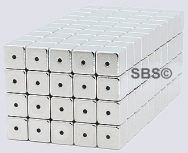 6mm x 6mm Magnetic CUBE Clasp Silver (100)