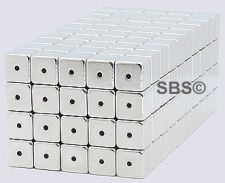 6mm x 6mm Magnetic CUBE Clasp Silver (100)