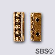 TierraCast 2 Hole Bar "Gold Antique"