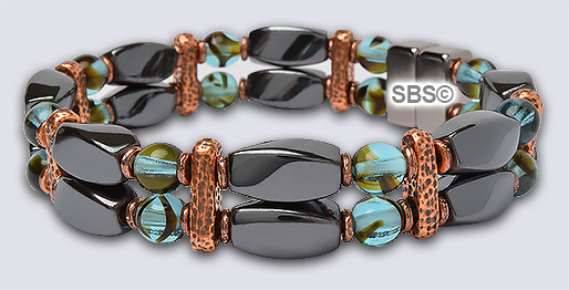 Daisy Charm Gemstone Bracelet Agate  Czech Glass  Hematite  Snowflake Obsidian Protection Bracelets