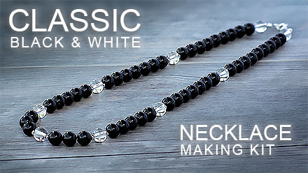 Classic Black and White - Necklace Making Kit - (Amazing Jewelry Design)