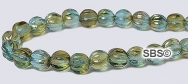Czech 5mm Melon Beads - Aqua Celsian