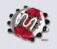 Czech 27mm Bug Beads - Siam-Ruby