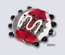 Czech 27mm Bug Beads - Siam-Ruby
