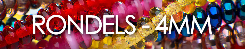 Czech Glass Beads - 4mm Rondelles
