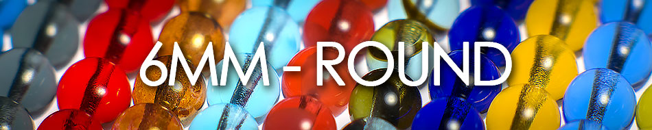 Czech Glass Beads - 6mm Round