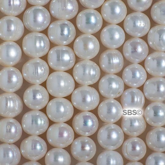 Fresh Water Pearl 10 to 11mm Baroque - White - A Grade