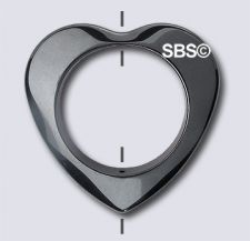 Hematite 35mm Heart  (center drilled)