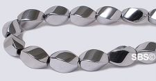 Silver Magnetic Beads HIGH POWER - 5x8 4-sided Swirl / Twist