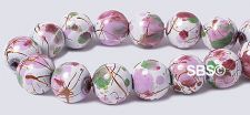 Picasso Magnetic Hematite Beads 8mm - White