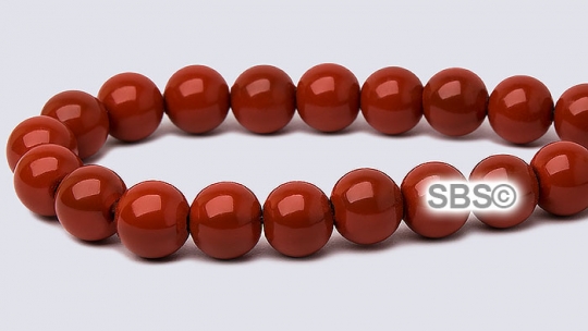 Pearl Magnetic Hematite Beads 6mm - Brick Red