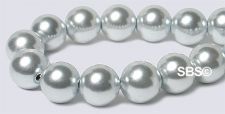 Pearl Magnetic Hematite Beads 8mm-Silver