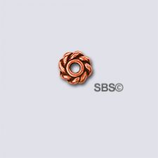 TierraCast 4mm Twist Heishi "Copper Antique" (10)
