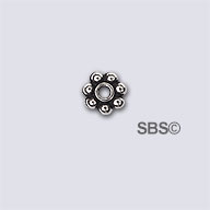 TierraCast 3mm Beaded Heishi "Rhodium Antique" (10)