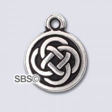 TierraCast Celtic Round Charm "Silver Antique"